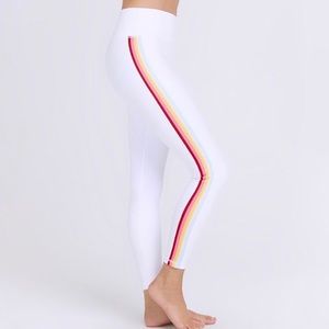 Spiritual Gangster rainbow stripe leggings